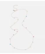 INC Gold-Tone Multicolor Crystal Long Strand Necklace, 36 + 3 Extender New - £13.33 GBP