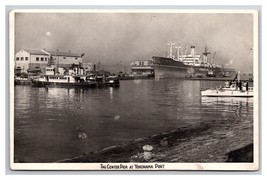 Center Pier Ships in Harbor Yokohama Japan UNP WB Postcard K18 - $6.20