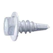 #10 x 1/2&quot; White Hex Head Self-Drilling Screws (100 pcs.) - £10.94 GBP