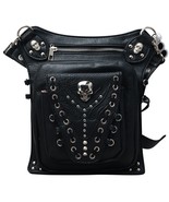 Skull Biker Goth Punk Concealed Carry Crossbody Handbag Purse for Women Bag - £25.06 GBP