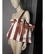 Chocolate New York Large Tote Satin Lined Canvas Tote Bag Bow - $937.88 MXN