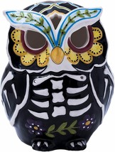 Sugar Skull Owl 17768 Day of the Dead 3D Tealight Candle House 7&quot; H Blue Sky - £47.48 GBP