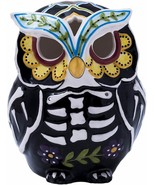 Sugar Skull Owl 17768 Day of the Dead 3D Tealight Candle House 7&quot; H Blue... - $1,117.36 MXN
