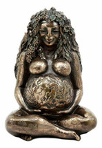 Ebros Bronze Millennial Gaia Earth Mother Goddess Te Fiti Statue 7&quot;H Oberon Zell - £54.47 GBP