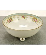 Nippon Porcelain Mayonnaise Bowl, 3-Toed, Hand Painted Floral, Japan, MY... - $14.65