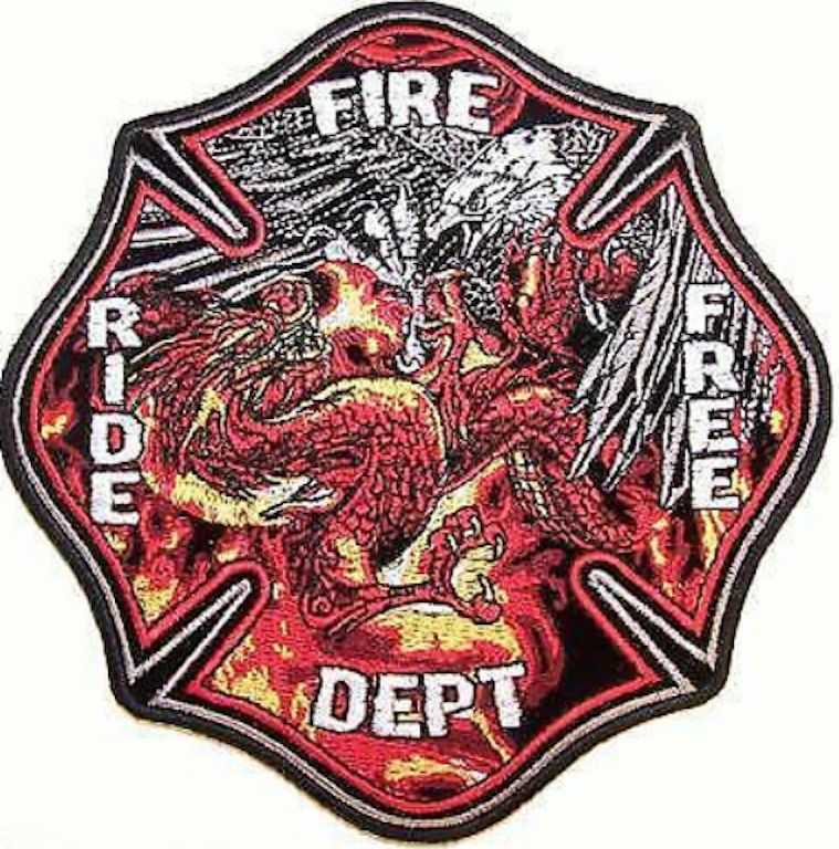 1 NEW JUMBO FIRE DEPARTMENT EAGLE AND DRAGON FIGHTING JACKET BACK PATCH ... - $12.34
