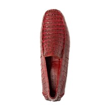 Remo Genuine Caiman Slip On Driving Loafers Wine image 4