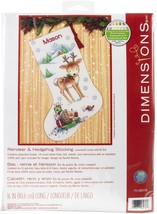 Dimensions Counted Cross Stitch Kit 16&quot; Long-Reindeer Hedgehog Stocking - $32.34