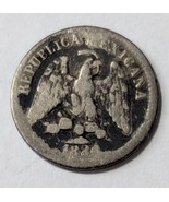 1886 Republica Mexicana 5 Centavos Standard Circulation Silver .903 Coin - $8.16 CAD