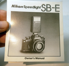 Nikon SB-E Flash Speedlight Owner GUIDE INSTRUCTION manual English EN - ... - $18.50