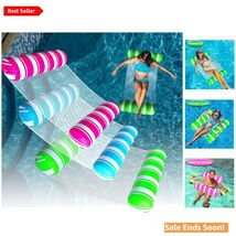 Colorful 4-in-1 Inflatable Pool Floats - 3 Pack for Adults' Enjoyment - $43.51