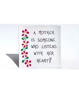 Gift for Mother - Quote Magnet about Mom, pink cascading flowers - £3.16 GBP