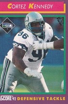 1992 Score Football Trading Card Cortez Kennedy Seattle Seahawks #131  - £1.48 GBP