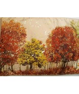 New Gilded Maple Trees Leaves Table Runner 16x72 Gold Orange Yellow Fall... - £34.12 GBP