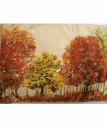 New Gilded Maple Trees Leaves Table Runner 16x72 Gold Orange Yellow Fall... - $59.56 CAD