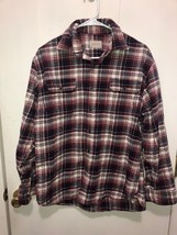 Jachs Flannel Button Up Shirt Mens Large Heavyweight Plaid Multicolor - £11.06 GBP