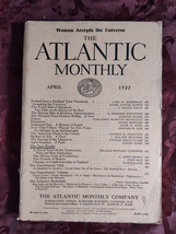 ATLANTIC Monthly Magazine April 1922 Carl W. Ackerman Edward W. Bok   - £12.74 GBP