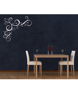 Corner Swirl Flourish - Vinyl Wall Art Decal - £25.06 GBP