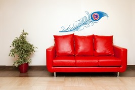 Long Peacock Feather - Vinyl Wall Art Decal - $55.00