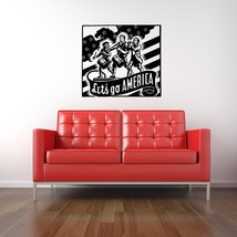Let&#39;s Go America Retro Ad - Vinyl Wall Art Decal - $34.00