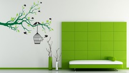 Fly Away Branch with Birds - Vinyl Wall Art Decal - $64.00