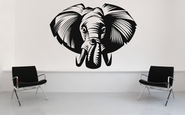 Elephant Face - Vinyl Wall Art Decal - £25.06 GBP