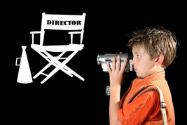 Director's Chair and Megaphone - Vinyl Wall Decal - $30.00