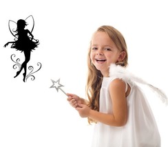 Fairy with Wings Silhouette - Vinyl Wall Art Decal - $34.00