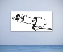 Man Shooting From Cannon Retro - Vinyl Wall Art Decal - $22.00