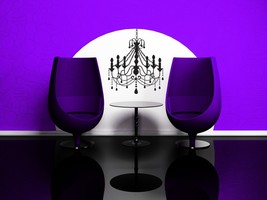 Decorative Chandelier with Beads and Candles - Vinyl Decal - $32.00