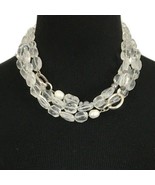 SILPADA sterling quartz pearl White Heat multi-strand necklace - N1789 r... - £37.65 GBP