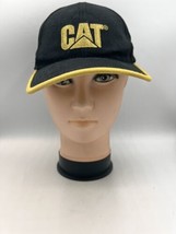 CAT VIP Hat Cap Caterpillar Strapback Gold Embroidery on Black Licensed USA EUC - £9.50 GBP