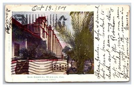 San Gabriel Archangel Mission CA California Embossed UDB Postcard S24 - $1.93