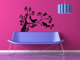 Birds on a Blossoming Branch - Vinyl Wall Art Decal - £27.87 GBP