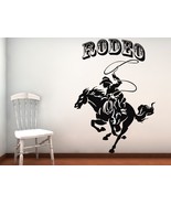 Rodeo Horse and Cowboy - Vinyl Wall Art Decal - $51.74 CAD