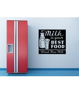 Milk Retro Ad, Dairy Kitchen - Vinyl Wall Art Decal - $26.00
