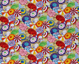 Beach Umbrellas Chairs Sand Summer Cotton Fabric Print by the Yard D502.39 - £10.14 GBP