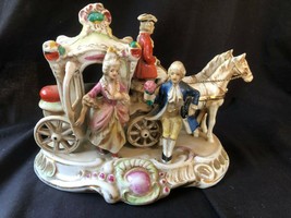 Antique german porcelain carriage . Beautiful and colorful - £101.47 GBP