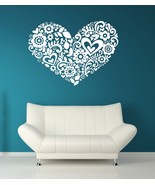 Heart of Hearts and Flowers - Vinyl Wall Art Decal - £26.62 GBP