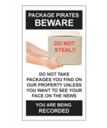 Package Parcel Thief Warning Stickers / 6 Pack + FREE Shipping - £4.44 GBP