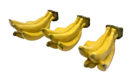 Banana Cabinet Drawer Knobs Novelty Fruit Food Yellow Figural Vintage Lot 3 - $39.73