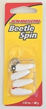 Johnson Beetle Spin BSVP 1/32 oz. White Red Dot New - £4.57 GBP