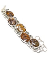 Wild Horse And White Topaz Gemstone Handmade Ethnic Silver Jewelry Brace... - €16,41 EUR