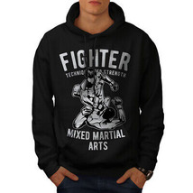 Wellcoda Fighter Martial Art Mens Hoodie, MMA Casual Hooded Sweatshirt - £25.37 GBP+