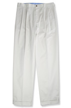 Brooks Brothers Mens Cream Elliot Fit Pleated Chino Pants 33W x 32L BB-837 - £56.80 GBP