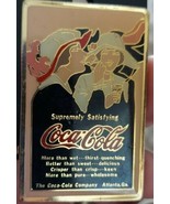 Vintage 1987 Classic Coca Cola Advertising Lapel Pin Ladies Enjoying Coke - £15.56 GBP
