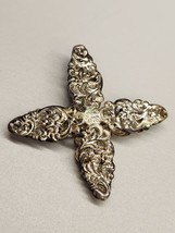 Unger Bros American Sterling Silver Thread Winder Keeper Art Nouveau Florals - £133.55 GBP