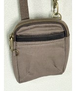 *TRAVELON Mini Canvas Brown Crossbody Convertible Sling Bag Phone Case C... - $28.00