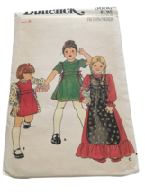 Butterick Sewing Pattern 5660 Prairiecore Dress Apron Toddler Girls Sz 2 1970s - £4.81 GBP