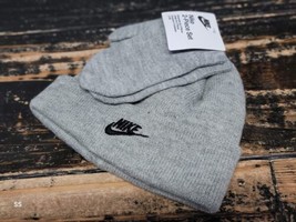 Nike 2-Piece Beanie Hat/Mitten Gloves Gray/Black Winter Gear Toddler Boy... - £21.33 GBP